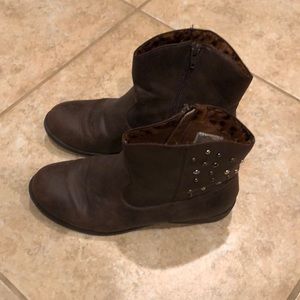 Cherokee Brown booties.
